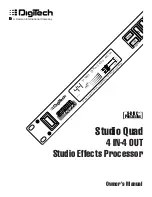 Предварительный просмотр 1 страницы DigiTech Studio Quad Owner'S Manual