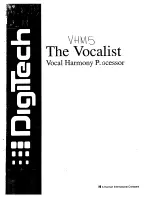 Preview for 1 page of DigiTech STUDIO VOCALIST Manual