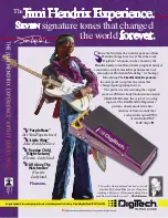 Предварительный просмотр 1 страницы DigiTech The Jimi Hendrix Experience Specification