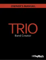 DigiTech TRIO Band Creator Manual preview