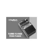 DigiTech TURBO FLANGE Manual preview