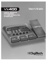 Preview for 1 page of DigiTech VX400 User Manual