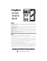 DigiTech XP100 Owner'S Manual предпросмотр