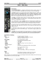 Preview for 1 page of Digitimer NeuroLog NL405 Width/Delay User Manual