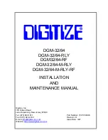 DIGITIZE DGM-32/64 Installation And Maintenance Manual preview