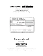 Preview for 1 page of Digitone Call Blocker Owner'S Manual