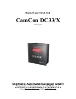 Предварительный просмотр 1 страницы Digitronic CamCon DC33/X Instruction Manual