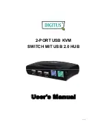 Digitus 2-PORT USB KVM SWITCH MIT USB 2.0 HUB User Manual предпросмотр