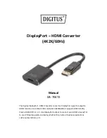 Preview for 1 page of Digitus DisplayPort DA-70472 Manual