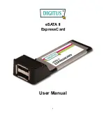 Предварительный просмотр 1 страницы Digitus ExpressCard eSATA II User Manual