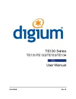 Предварительный просмотр 1 страницы Digium TE131 User Manual