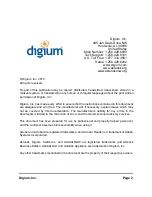 Предварительный просмотр 2 страницы Digium TE131 User Manual