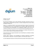 Preview for 2 page of Digium TE435 User Manual