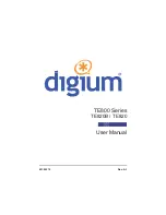 Digium TE800 Series User Manual preview