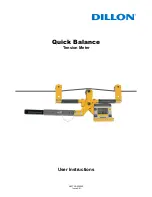 Предварительный просмотр 1 страницы Dillon Quick Balance User Instructions