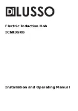 diLUSSO IC603GKB Installation And Operating Manual preview