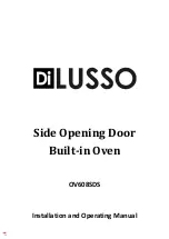 Preview for 1 page of diLUSSO OV608SDS Installation And Operating Manual