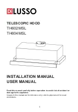 diLUSSO TH602MSL Installation Manual & Users Manual preview