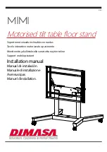 DIMASA Motorised tilt table floor stand Installation Manual preview