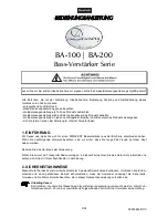 Preview for 3 page of Dimavery BA-100 Series User Manual