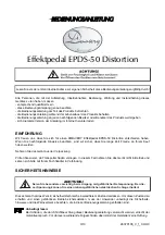 Предварительный просмотр 3 страницы Dimavery EPDS-50 Distortion User Manual