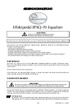 Предварительный просмотр 3 страницы Dimavery EPEQ-70 Equalizer User Manual