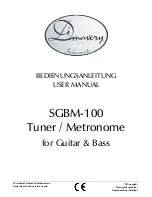 Dimavery SGBM-100 User Manual предпросмотр