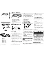 Dimensional Optics 3 ACTIVE Use & Care Manual preview
