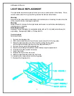 Preview for 10 page of Dimplex 23" Insert Fireplace DFPI2311 Parts And Service Manual