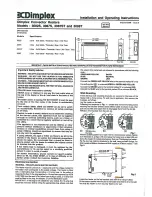 Dimplex 3082S Installation And Operating Manual предпросмотр