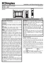 Dimplex 402BT Installation And Operating Instructions preview