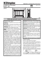 Dimplex 402E Installation And Operating Instructions preview