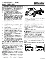 Предварительный просмотр 1 страницы Dimplex 7150B11 Installation Instructions