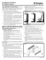 Dimplex AF12 Series Installation Instructions предпросмотр