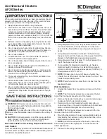 Dimplex AF20 Series Manual preview