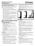 Dimplex AF6 Series Owner'S Manual предпросмотр