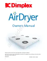 Preview for 1 page of Dimplex Airdryer DAD25 Owner'S Manual