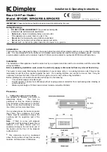 Предварительный просмотр 1 страницы Dimplex BFH24R Installation & Operating Instructions