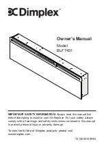 Предварительный просмотр 1 страницы Dimplex BLF7451 Owner'S Manual