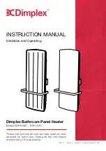 Предварительный просмотр 1 страницы Dimplex BPH100G Instruction Manual