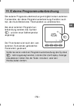 Preview for 73 page of Dimplex BRTU 201F Manual