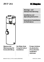 Dimplex BWP 20A Installation And Operating Instructions Manual preview
