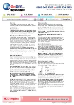 Preview for 6 page of Dimplex CAB10AR Manual