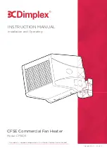 Dimplex CFS60E Instruction Manual предпросмотр