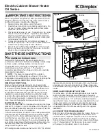 Dimplex CH Series Installation Instructions предпросмотр