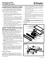 Dimplex CKHA Series Instructions Manual предпросмотр