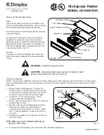 Предварительный просмотр 1 страницы Dimplex CKHA Installation Instructions