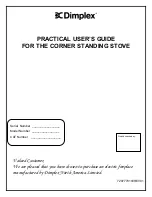 Dimplex Corner Standing Stove User Manual preview