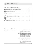 Preview for 2 page of Dimplex CUH05B31T Owner'S Manual