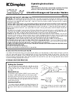 Предварительный просмотр 2 страницы Dimplex CXL N Operating Instructions And Owner'S Manual